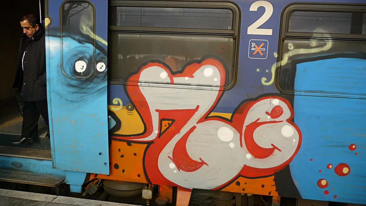 Tren en una estación urbana, imagen asociada a desplazamientos de turismo interno.